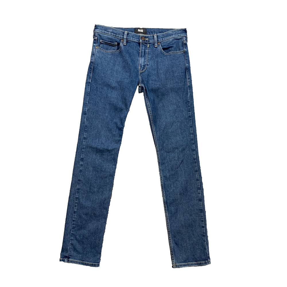 Paige Jeans Mens 32 Denim Lennox Carlton Mid Rise Slim Straight Rayon Blend